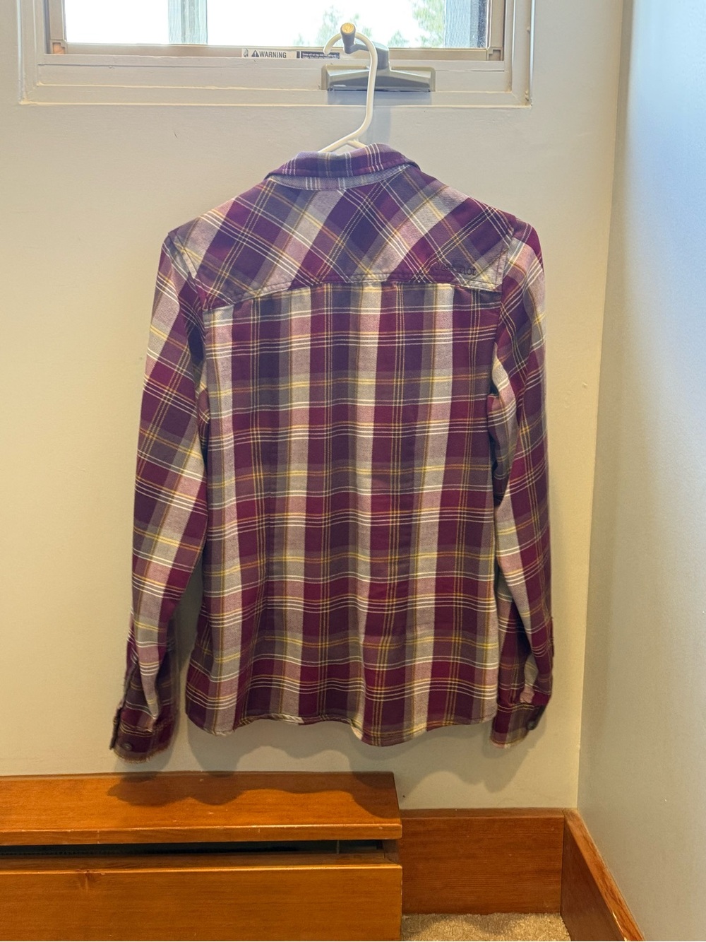 Marmot Purple Plaid Flannel Button-Down Shirt - Picture 2 of 3